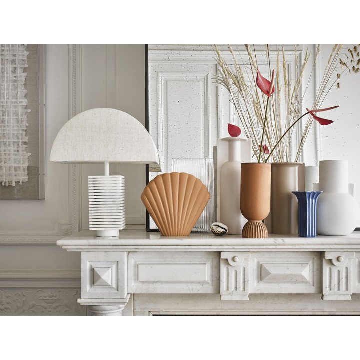 Ceramic shell vase terra L, HK Living