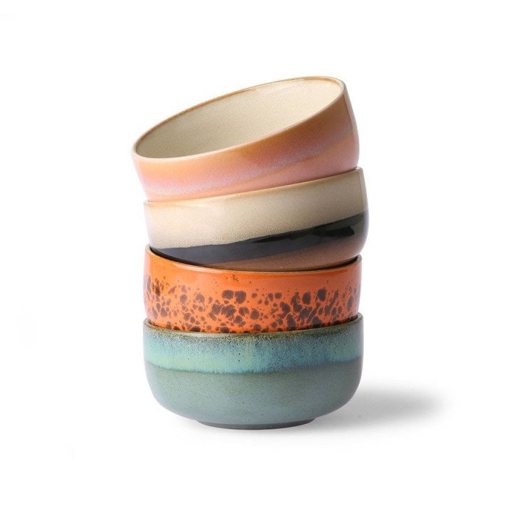 70s ceramics: dessert bowls (set of 4), HKLiving