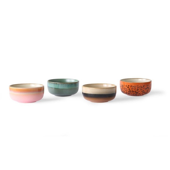 70s ceramics: dessert bowls (set of 4), HKLiving