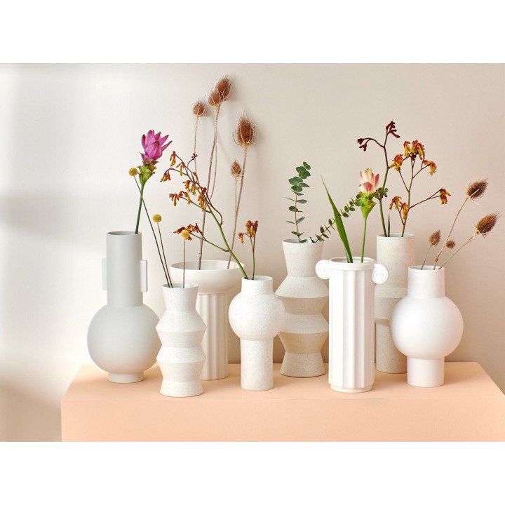 Speckled clay vase round M, HKLiving
