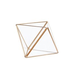 Terrario de cristal y latón pequeño