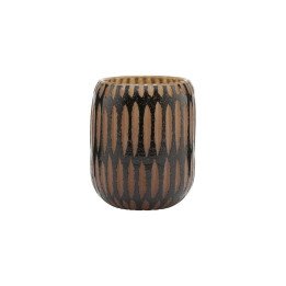 Jarrón Vase PIMPRI Black/Brown (pequeño), House Doctor