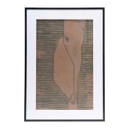 Illustration w. frame, FIELDS I, red/brown, House Doctor