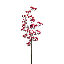 Rama artificial Bayas Rojas, 90 cm.
