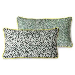 Doris for hkliving: printed cushion green (35x60)