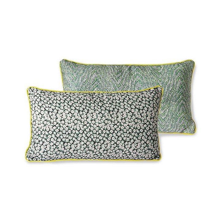 Doris for hkliving: printed cushion green (35x60)