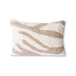 FLUFFY CUSHION WHITE/BEIGE (35X55), HKliving