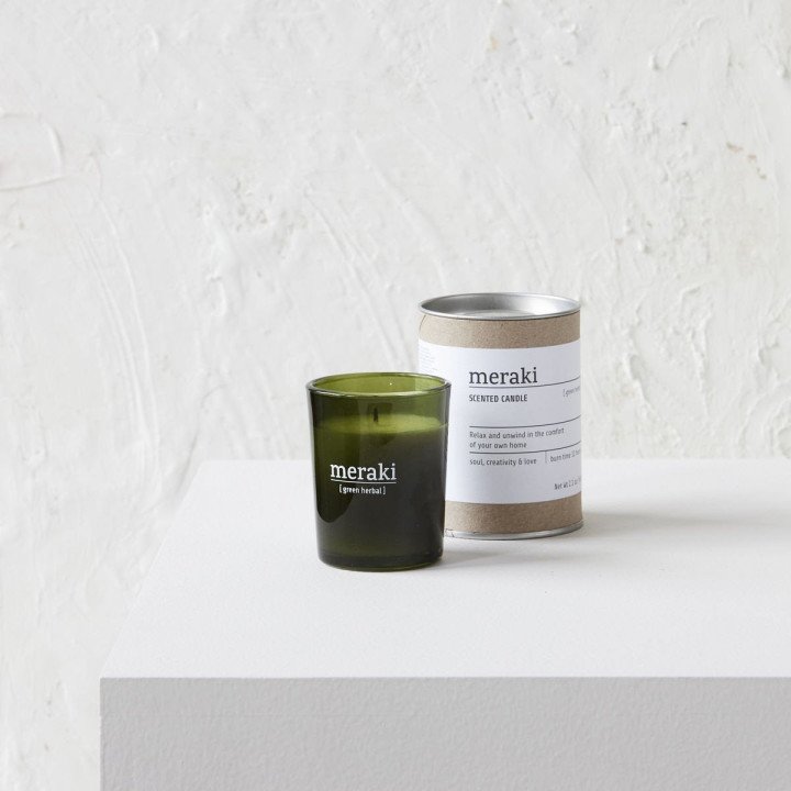 Vela aromática, Green herbal pequeña, Meraki