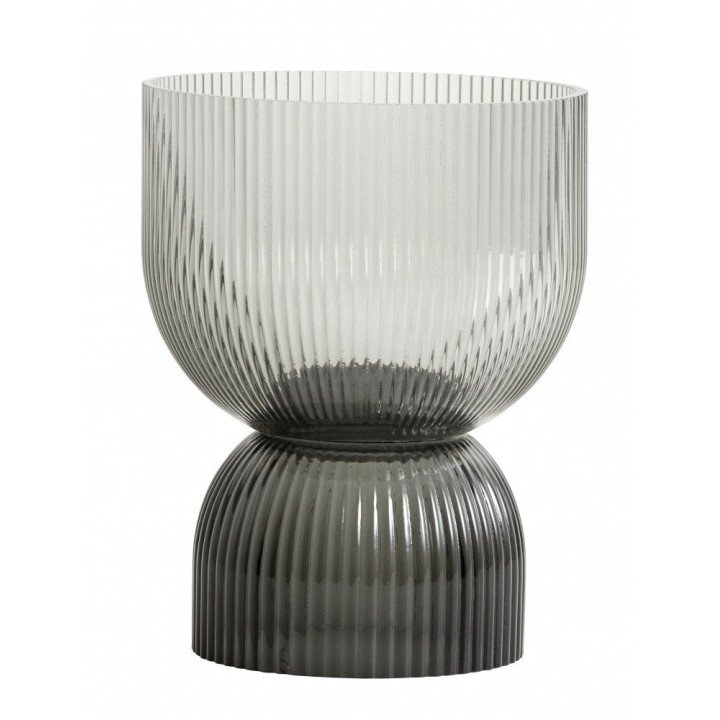 RIVA vase/candleholder, M, black/grey, Nordal Denmark