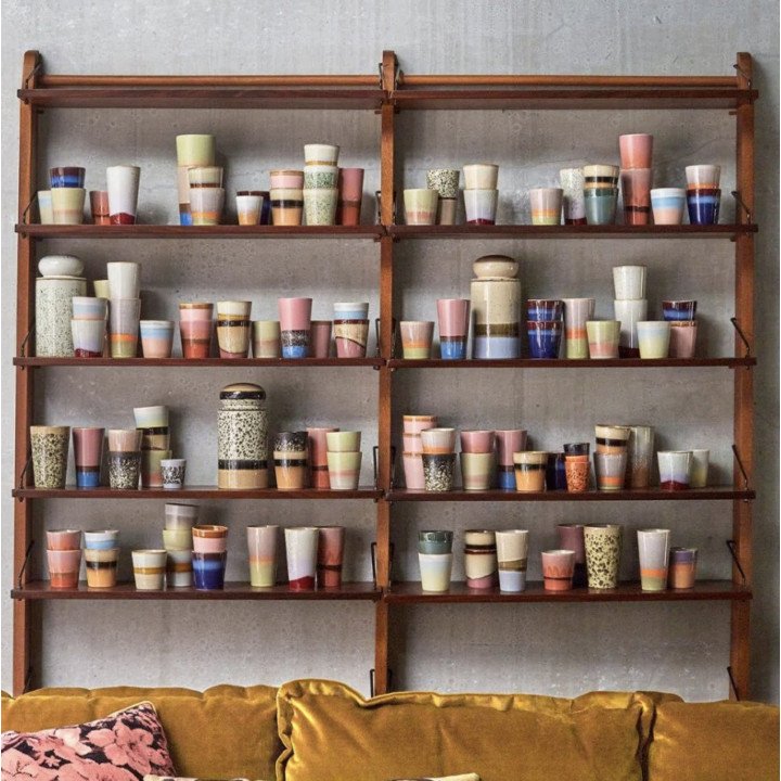 70s ceramic mug Sunset, Hkliving (set de 4)
