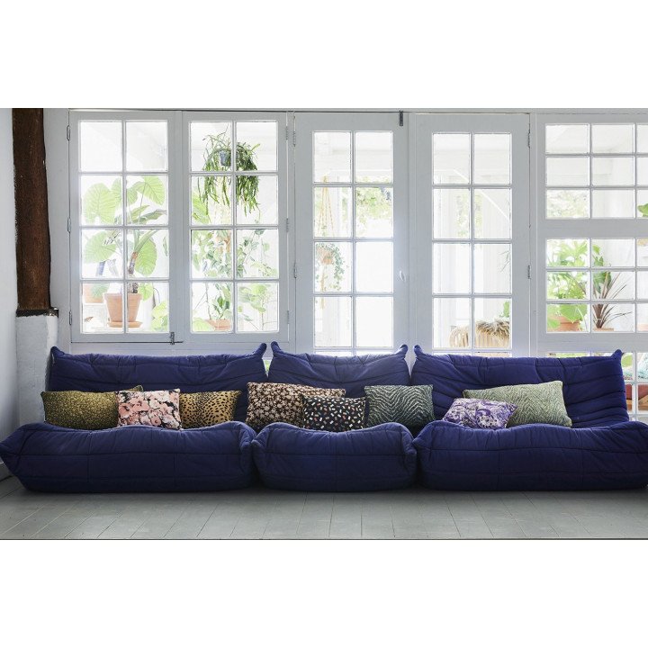 Doris for hkliving: printed cushion green (35x60)