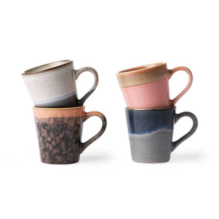70s Ceramics Espresso Mugs Polaris (Set of 4)