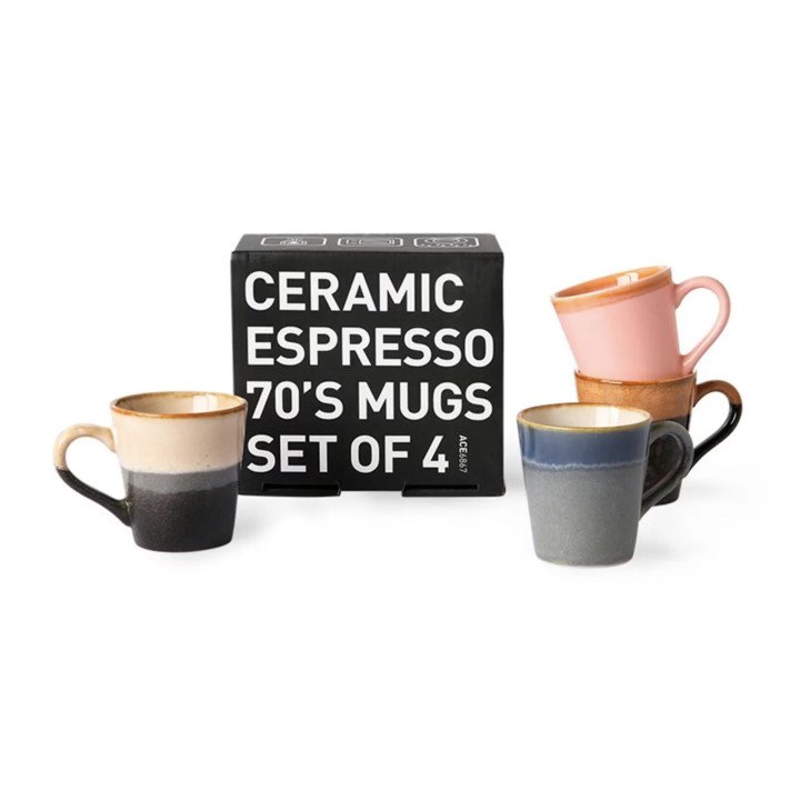 70s Ceramics Espresso Mugs Polaris (Set of 4)