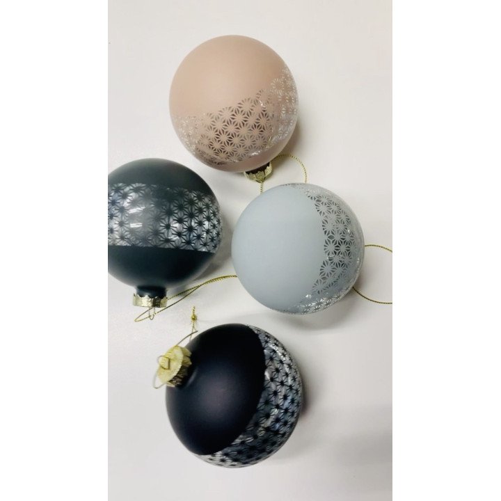 Bolas de Navidad, 4 colores, Set 8
