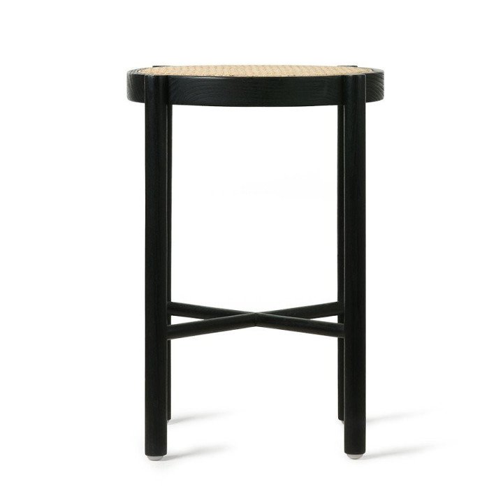 Retro webbing stool black HKLiving