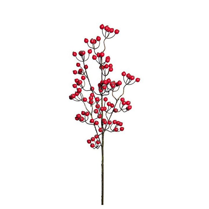Rama artificial Bayas Rojas, 90 cm.