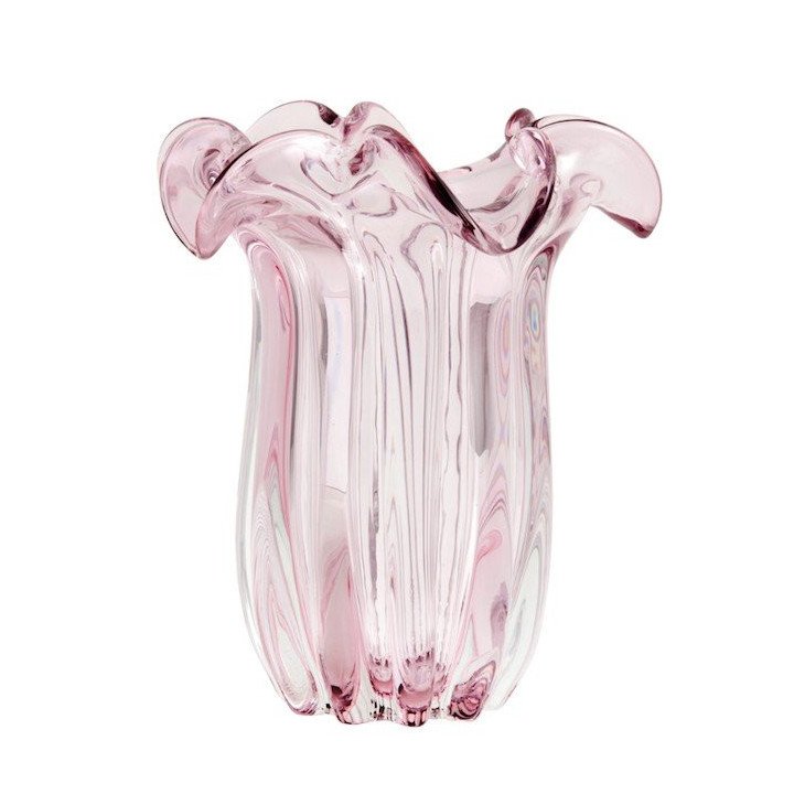 Jarrón Kataja L, cristal Rosa, Nordal Denmark
