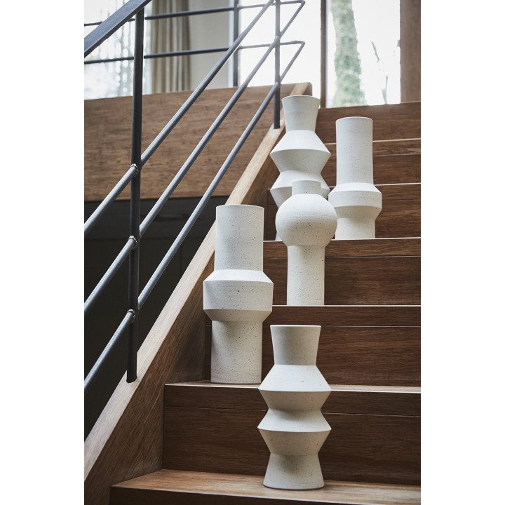 Speckled clay vase angular L, HKLiving