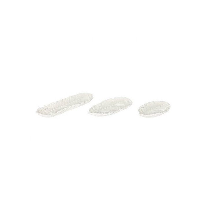 Set 3 bandejas Pluma Cerámica, Hübsch