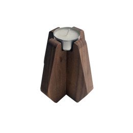 Porta velas NORDIK madera NOGAL