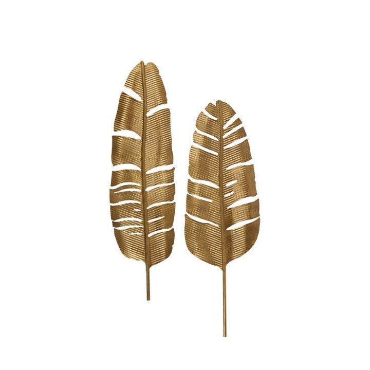 Juego de 2 Hojas decorativas en latón