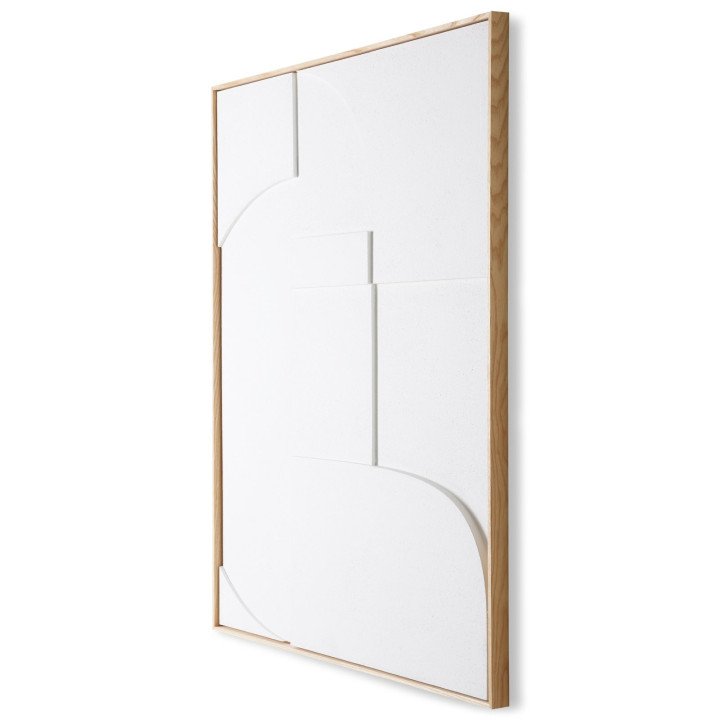 FRAMED RELIEF ART PANEL WHITE A EXTRA LARGE, HKliving