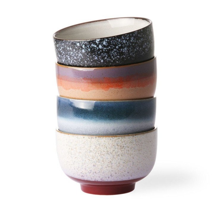 Set 4 Noodle Bowls 70´s Ceramic HK Living