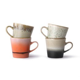70s ceramics: americano mugs (set of 4), HKLiving