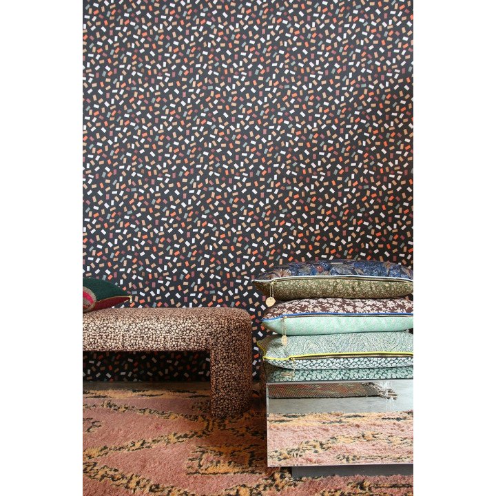 Doris for hkliving: printed cushion blue (35x60)