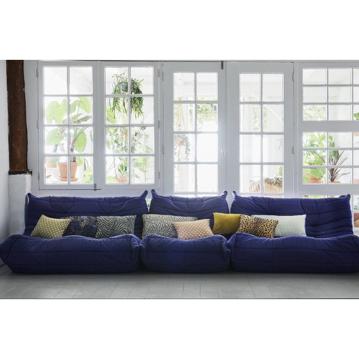 Doris for hkliving: printed cushion blue (35x60)