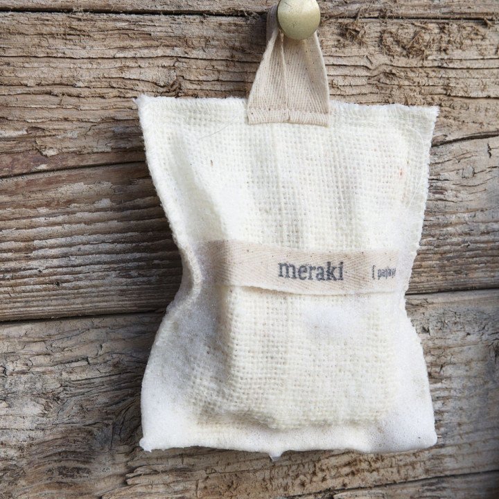 Guante de yute y jabón para ducha de Meraki