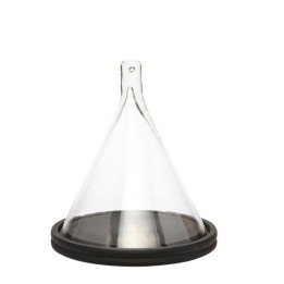 Campana cónica de cristal y madera