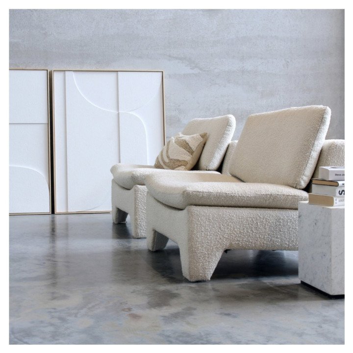 FLUFFY CUSHION WHITE/BEIGE (35X55), HKliving